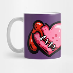 Dead Cartoon Zombie Heart - Ribs Mug